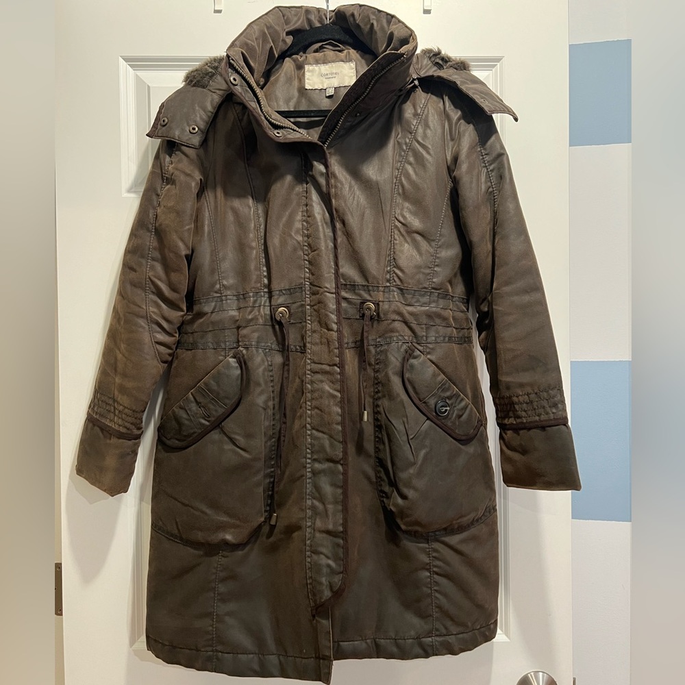 Cortefiel Weekend Green Coat